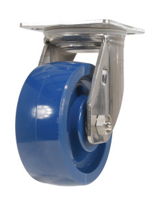 Vestil Solid Polyurethane Swivel Caster - 5 In. Diameter x 2 In. Width 1000 lb Dark - Blue
