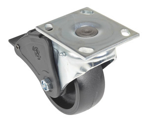Vestil Light Duty Glass Filled Nylon Swivel With Total Brake Caster - 5 In. Diameter x 2 In. Width 1200 lb - Black