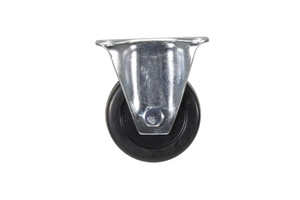 Vestil Rubber Rigid Caster - 2 In. Diameter x 1 In. Width 55 lb - Black