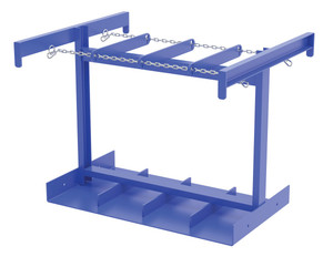 Vestil Steel Cylinder Caddy - 8 Maximum Cylinders 800 lb - Blue