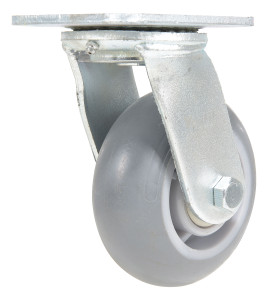 Vestil Thermoplastic Swivel Rigid Caster - 5 In. Diameter x 2 In. Width 551 lb Light - Gray