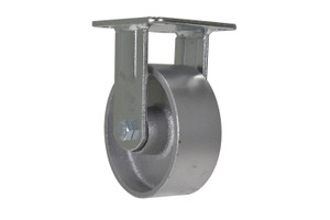 Vestil Cast Iron/Steel Rigid Caster - 5 In. Diameter x 2 In. Width 1322 lb - Silver
