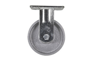 Vestil Cast Iron/Steel Rigid Caster - 5 In. Diameter x 2 In. Width 1322 lb - Silver