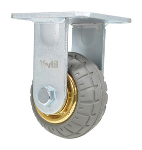 Vestil Flat-Free Rigid Caster - 4 In. Diameter x 2 In. Width 440 lb Dark - Gray