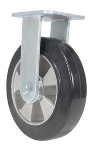 Vestil Rubber Rigid Caster - 8 In. Diameter x 2 In. Width 881 lb - Black/Gold