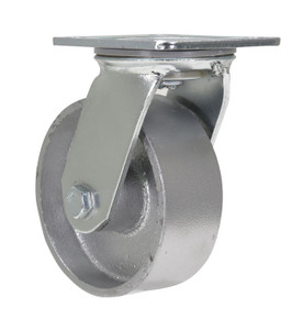 Vestil Cast Iron/Steel Swivel Caster - 5 In. Diameter x 2 In. Width 1322 lb - Silver