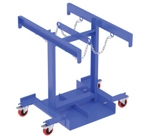 Vestil Steel Cylinder Caddy Truck with Casters - 45 In. x 45 In. x 39 In. 4 Maximum Cylinders 800 lb - Blue