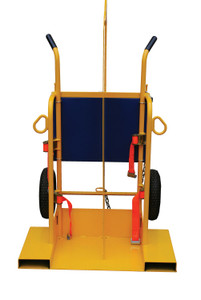 Vestil Steel Fire Proof Welding Torch Cart with Foam Filled Wheels - 34-3/8 In. x 40-1/4 In. x 66-3/8 In. 500 lb - Yellow