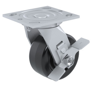 Vestil Phenolic Swivel With Brake Caster - 4 In. Diameter x 2 In. Width 800 lb - Black