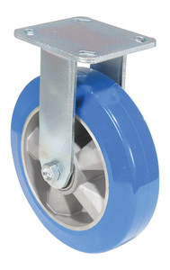 Vestil Polyurethane Precision Ball Bearing Rigid Caster - 8 In. Diameter x 2 In. Width 881 lb - Blue/Gray