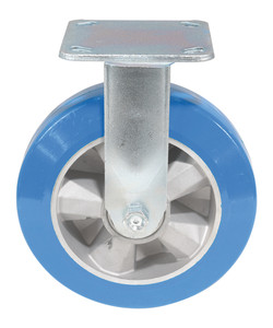 Vestil Polyurethane Precision Ball Bearing Rigid Caster - 8 In. Diameter x 2 In. Width 881 lb - Blue/Gray
