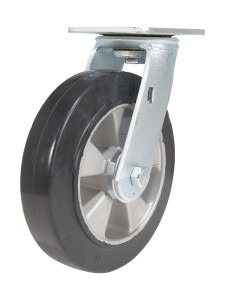 Vestil Rubber Swivel Caster - 8 In. Diameter x 2 In. Width 881 lb - Black/Gold