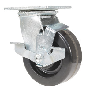 Vestil Phenolic Swivel With Brake Caster - 5 In. Diameter x 2 In. Width 1000 lb - Black