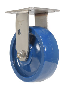 Vestil Solid Polyurethane Rigid Caster - 6 In. Diameter x 2 In. Width 1200 lb Dark - Blue