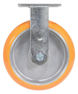 Vestil Polyurethane Rigid Caster - 8 In. Diameter x 2 In. Width 1250 lb - Butterscotch/Silver