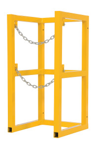 Vestil Steel Cylinder Barricade Rack - 16-1/2 In. x 16-1/2 In. x 32 In. 1 Cylinder - Yellow