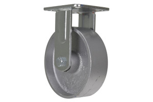 Vestil Cast Iron/Steel Rigid Caster - 6 In. Diameter x 2 In. Width 1543 lb - Silver