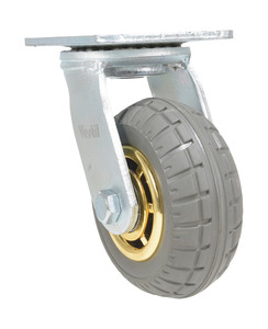 Vestil Flat-Free Swivel Caster - 5 In. Diameter x 2 In. Width 507 lb - Gray/Gold