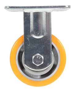 Vestil Polyurethane Rigid Caster - 4 In. Diameter x 2 In. Width 660 lb - Orange/Gray