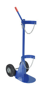 Vestil Steel Portable Economy Cylinder Lifter with Pneumatic Wheels - 25-1/16 In. x 16-5/8 In. x 54 In. 500 lb - Blue