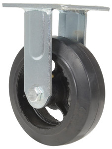 Vestil Rubber Rigid Caster - 6 In. Diameter 2 In. Width 550 lb - Black