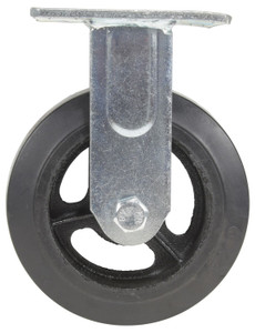 Vestil Rubber Rigid Caster - 6 In. Diameter 2 In. Width 550 lb - Black