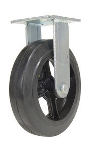 Vestil Rubber Rigid Caster - 8 In. Diameter x 2 In. Width 660 lb - Black