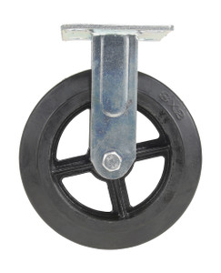 Vestil Rubber Rigid Caster - 8 In. Diameter x 2 In. Width 660 lb - Black