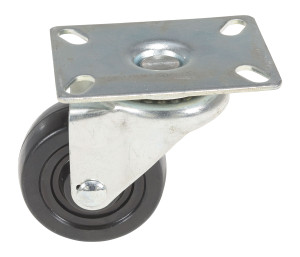 Vestil Hard Rubber Swivel Caster - 3 In. Diameter x 1-1/4 In. Width 125 lb - Black