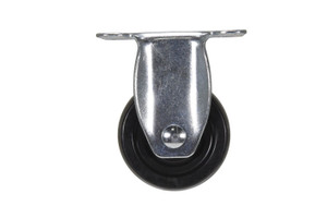 Vestil Rubber Rigid Caster - 3 In. Diameter x 1 In. Width 198 lb - Black