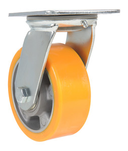 Vestil Polyurethane Swivel Caster - 5 In. Diameter x 2 In. Width 990 lb - Orange/Gray