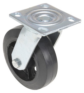 Vestil Rubber Swivel Caster - 6 In. Diameter 2 In. Width 550 lb - Black