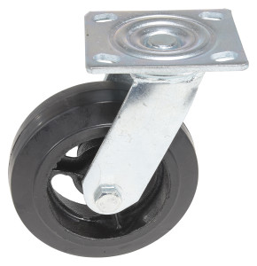 Vestil Rubber Swivel Caster - 6 In. Diameter 2 In. Width 550 lb - Black