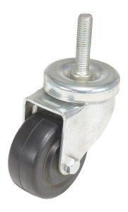 Vestil Hard Rubber Stem Swivel Caster - 3 In. Diameter x 1-1/4 In. Width 125 lb - Black