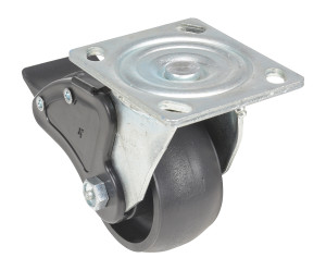 Vestil Glass Filled Nylon Swivel With Total Brake Caster - 4 In. Diameter x 2 In. Width 800 lb - Black