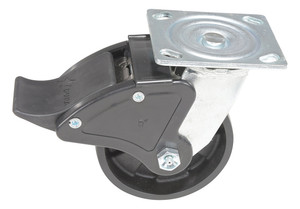 Vestil Glass Filled Nylon Swivel With Total Brake Caster - 5 In. Diameter x 2 In. Width 1000 lb - Black