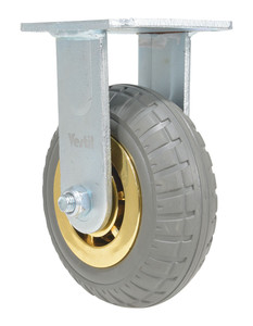 Vestil Flat-Free Rigid Caster - 6 In. Diameter x 2 In. Width 617 lb Dark - Gray/Gold
