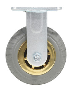 Vestil Flat-Free Rigid Caster - 6 In. Diameter x 2 In. Width 617 lb Dark - Gray/Gold