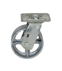 Vestil Cast Iron/Steel Swivel Caster - 5 In. Diameter x 2 In. Width 1,000 lb - Gray