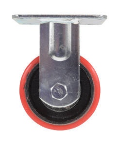 Vestil Polyurethane Rigid Caster - 4 In. Diameter x 2 In. Width 792 lb - Red/Black