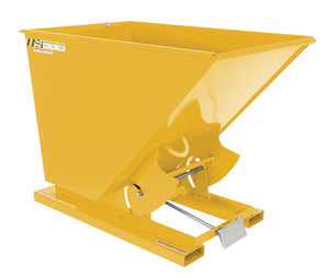 Vestil Steel Heavy Duty Self Dumping Hopper - 1-1/2 Cubic Yard 6000 lb - Yellow