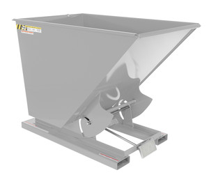 Vestil Steel Light Duty Self Dumping Hopper - 1-1/2 Cubic Yard 2000 lb - Silver Lining