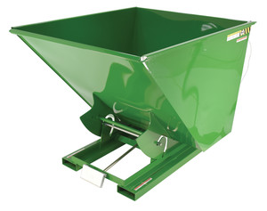 Vestil Steel Heavy Duty Self Dumping Hopper - 2 Cubic Yard 6000 lb - Green