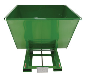 Vestil Steel Heavy Duty Self Dumping Hopper - 2 Cubic Yard 6000 lb - Green