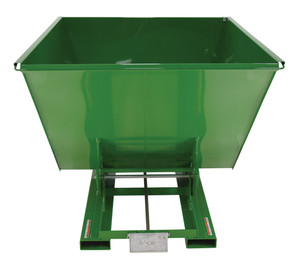 Vestil Steel Light Duty Self Dumping Hopper - 2 Cubic Yard 2000 lb - Green