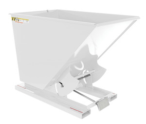 Vestil Steel Light Duty Self Dumping Hopper - 1-1/2 Cubic Yard 2000 lb - White