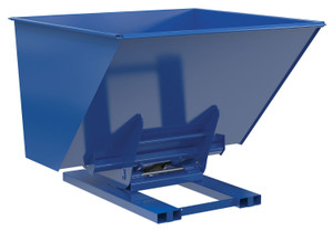 Vestil Steel Heavy Duty Hydraulic Dumping Hopper - 2-1/2 Cubic Yard 6,000 lb - Blue