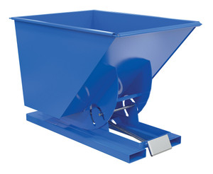 Vestil Steel Medium Duty Self Dumping Hopper - 1 Cubic Yard 4000 lb - Blue