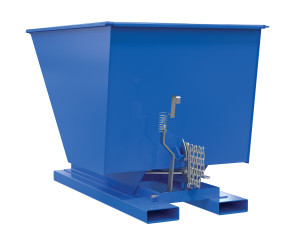 Vestil Steel Medium Duty Self Dumping Hopper - 1 Cubic Yard 4000 lb - Blue