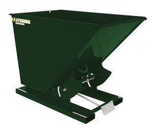 Vestil Steel Heavy Duty Self Dumping Hopper - 1-1/2 Cubic Yard 6000 lb - Hunter Green